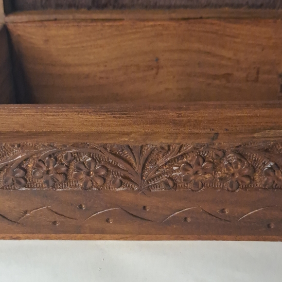 Beautiful Wooden Carved Jewellery/Decorative Box Made In India. - Picture 3 of 9